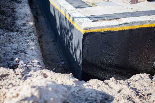 Residential Exterior Waterproofing installation at a Linwood, PA home by SJ Waterproofing Pros