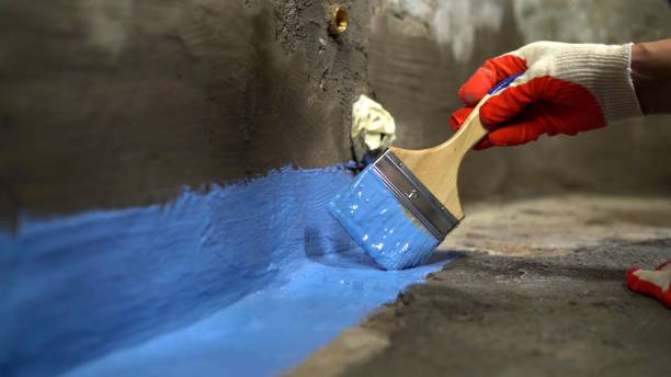 Commercial Exterior Waterproofing project at a Linwood, PA business property by SJ Waterproofing Pros